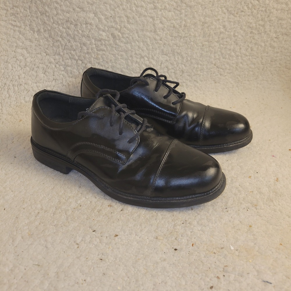 Dexter  Dress Shoes Mens 8W Oxford Black Leather Round Toe Lace Up Cuban Casual‎